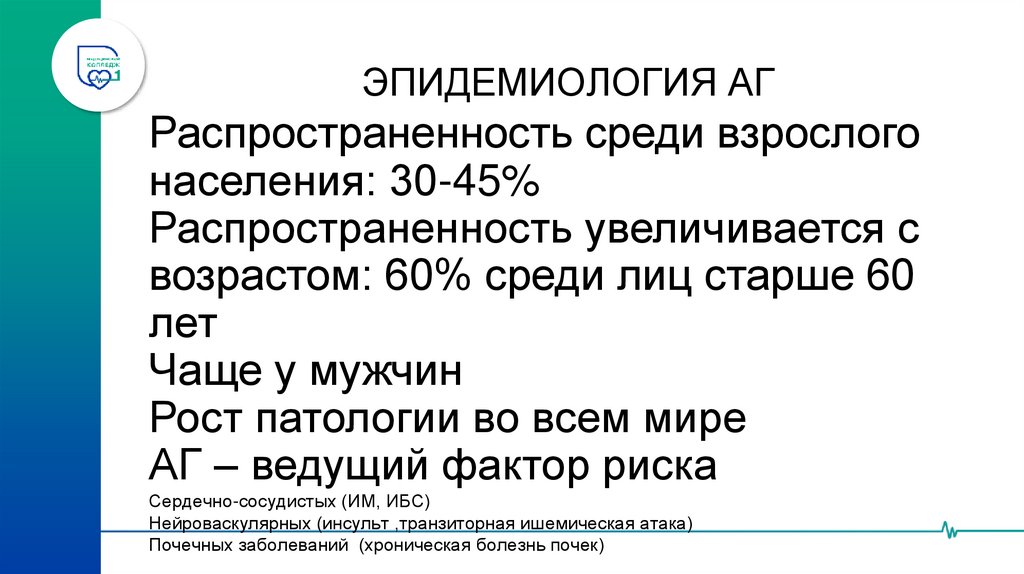 ЭПИДЕМИОЛОГИЯ АГ