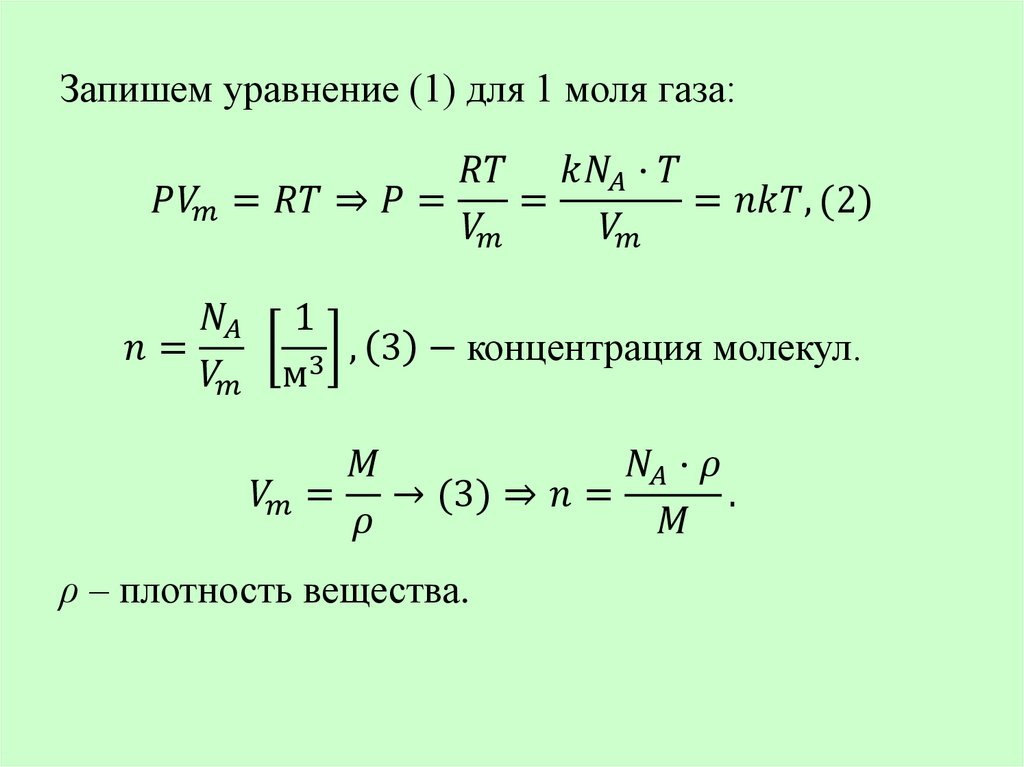Понятие об идеальном газе