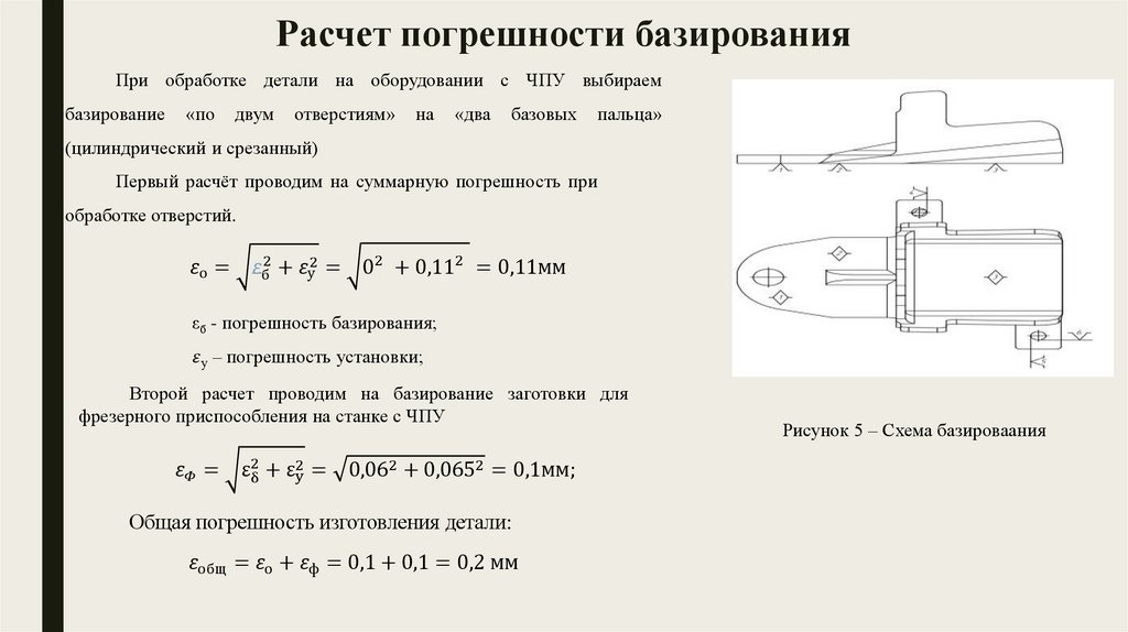 Расчет погрешности базирования