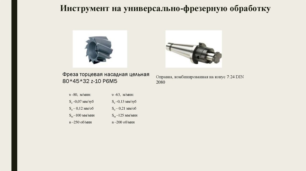 Инструмент на универсально-фрезерную обработку