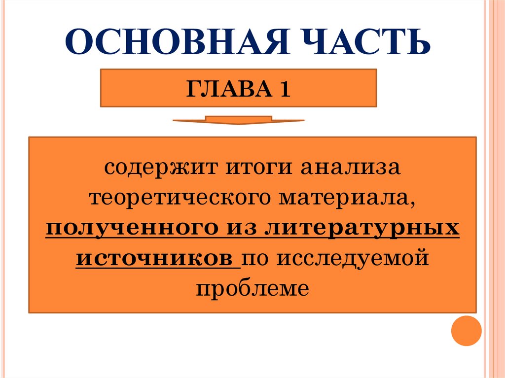 ОСНОВНАЯ ЧАСТЬ