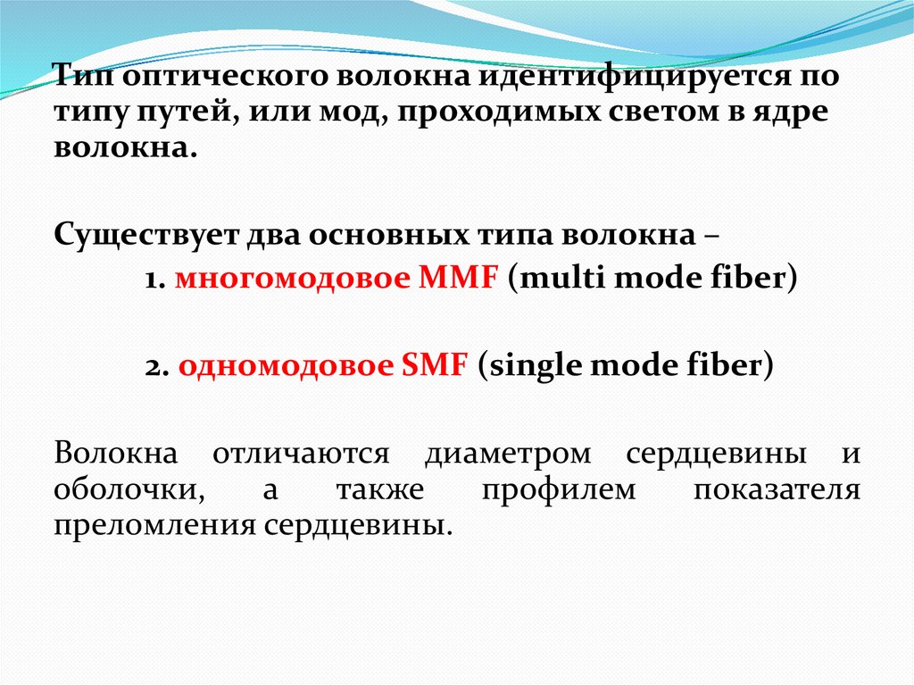 Различия по модовой структуре