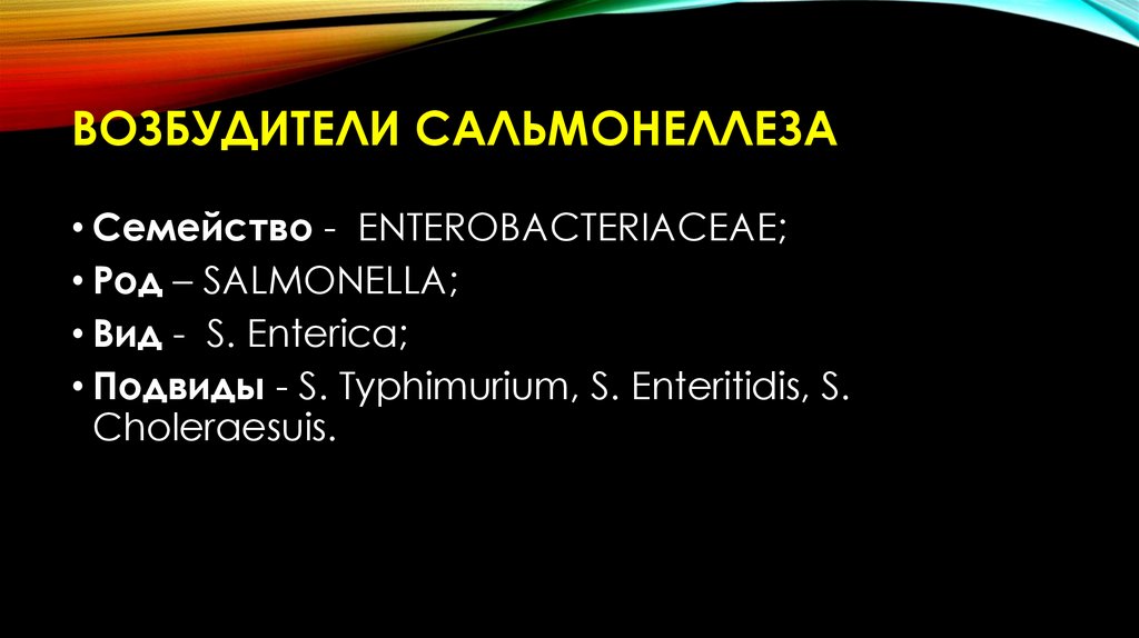 Возбудители Сальмонеллеза