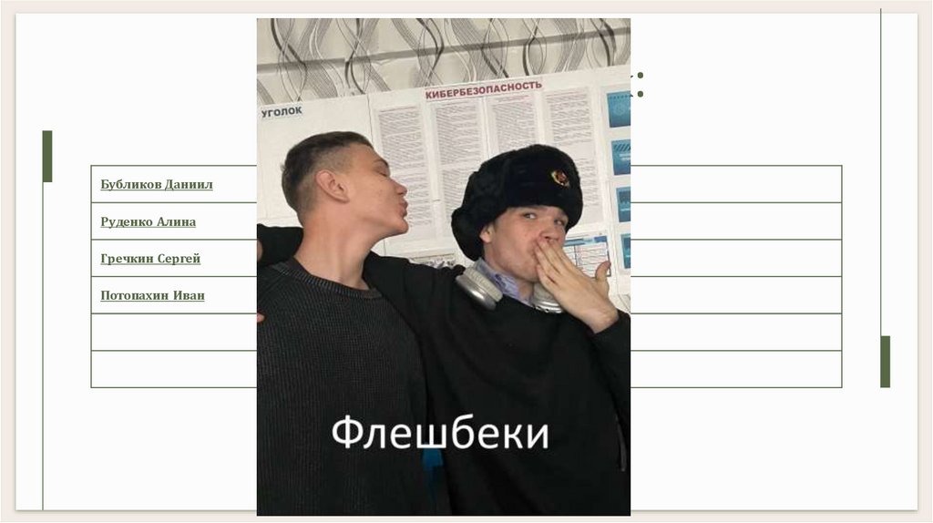 В главных ролях: