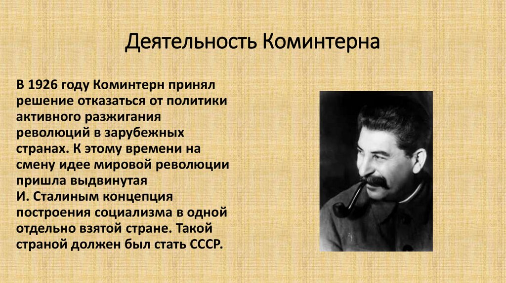 Деятельность Коминтерна