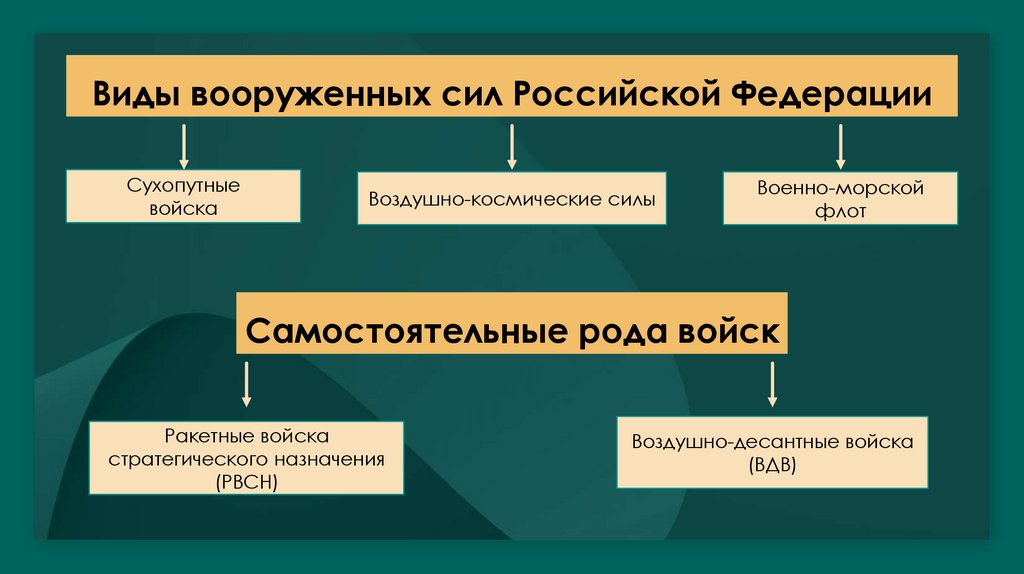 Виды вооруженных сил Российской Федерации