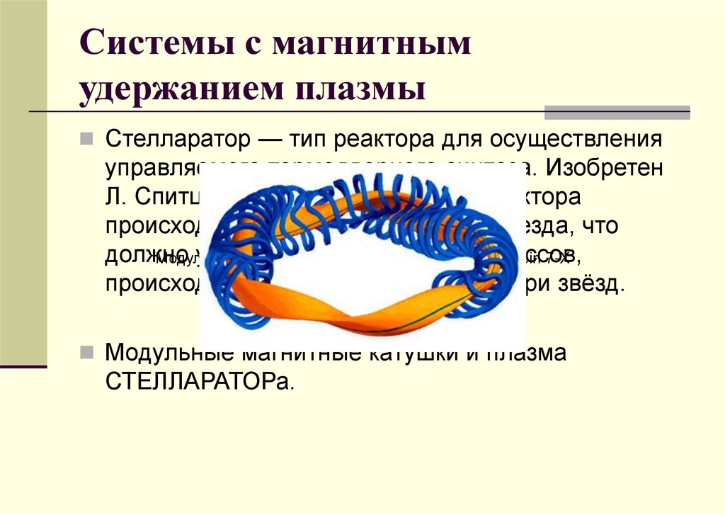 Системы с магнитным удержанием плазмы