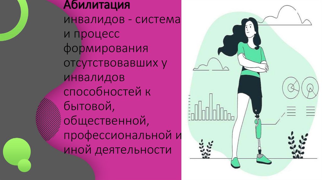 Абилитация инвалидов - система и процесс формирования отсутствовавших у инвалидов способностей к бытовой, общественной,