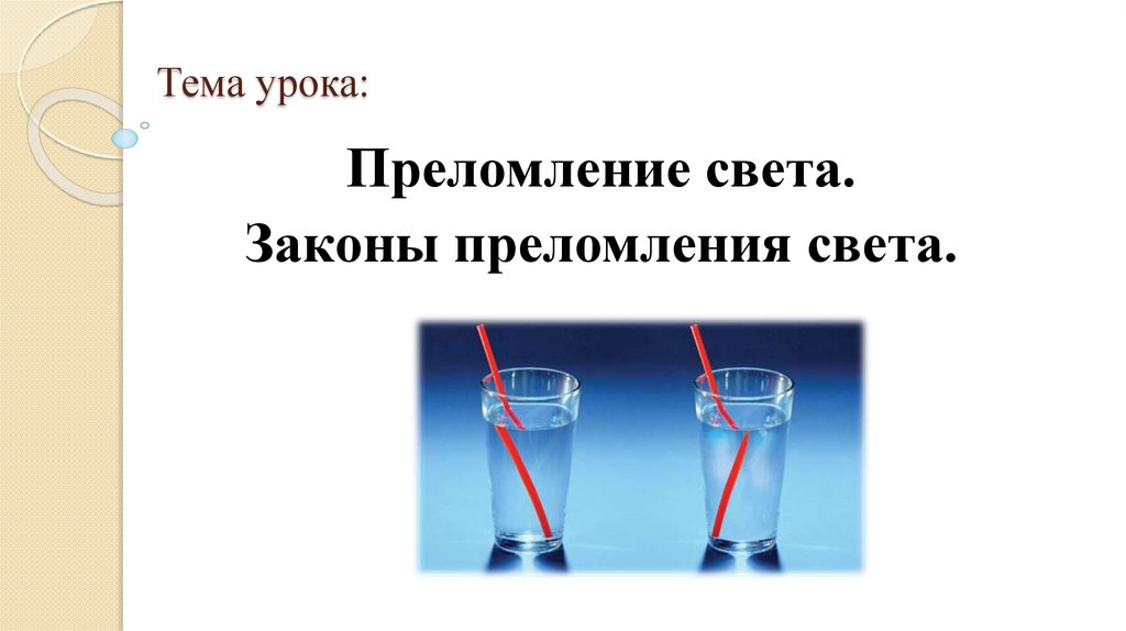 Тема урока: