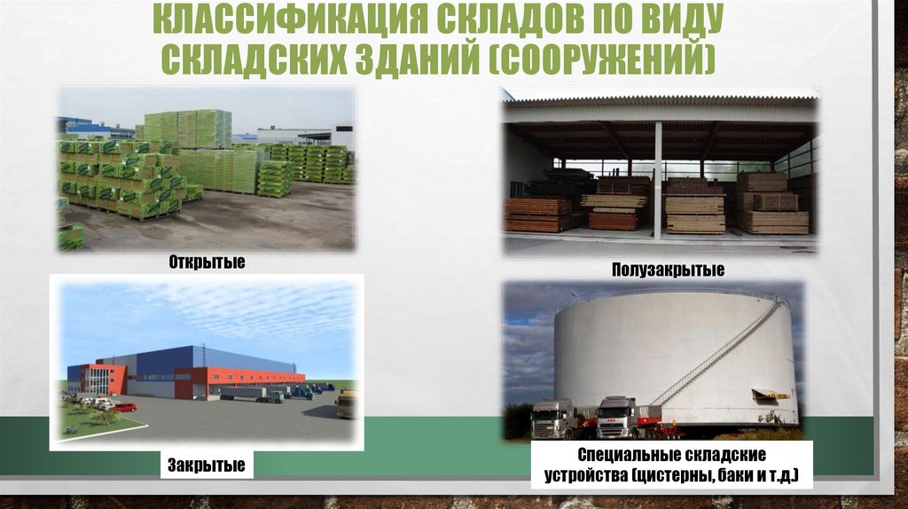 Классификация складов по ассортиментной специализации