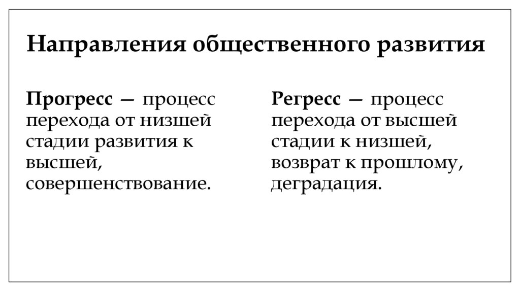 Направления общественного развития