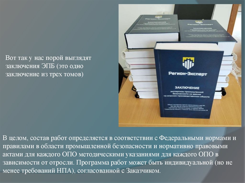 Вот так у нас порой выглядят заключения ЭПБ (это одно заключение из трех томов)
