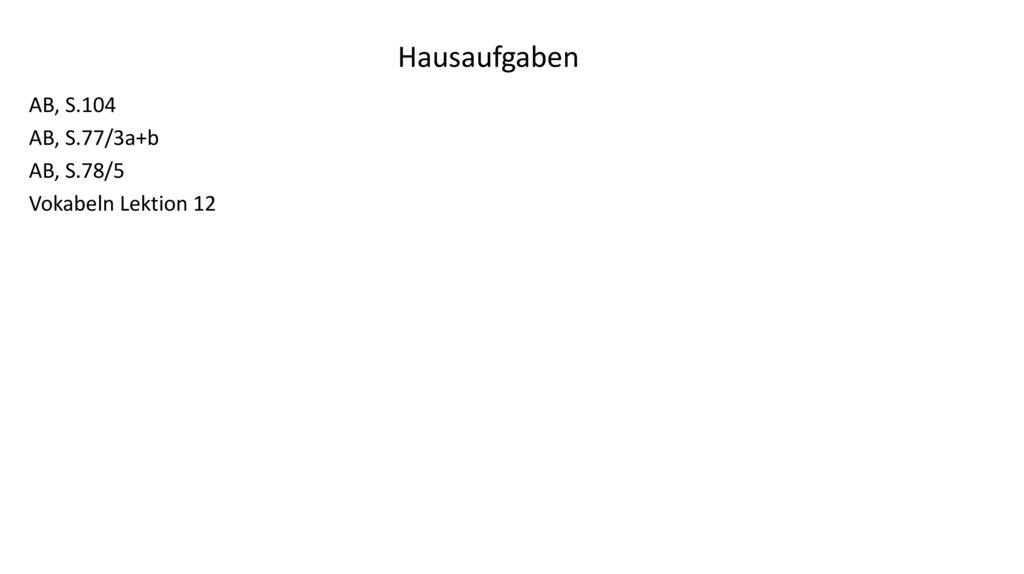 Hausaufgaben