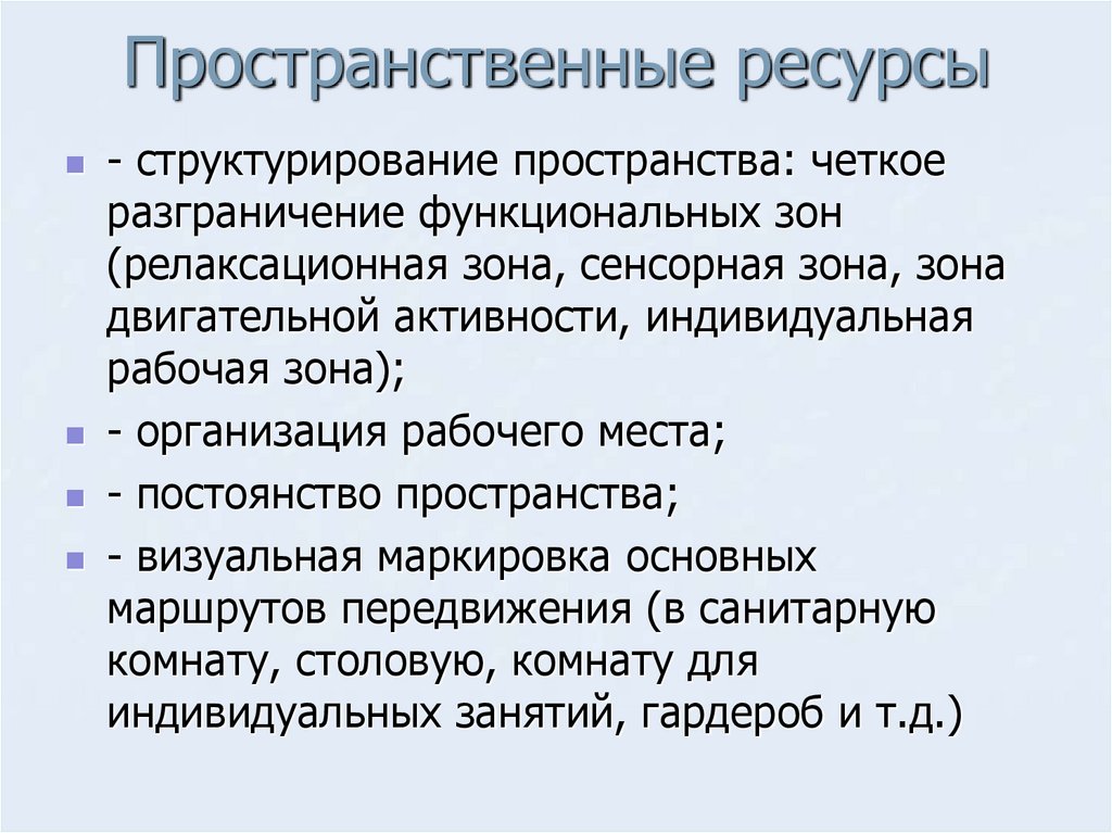 Пространственные ресурсы