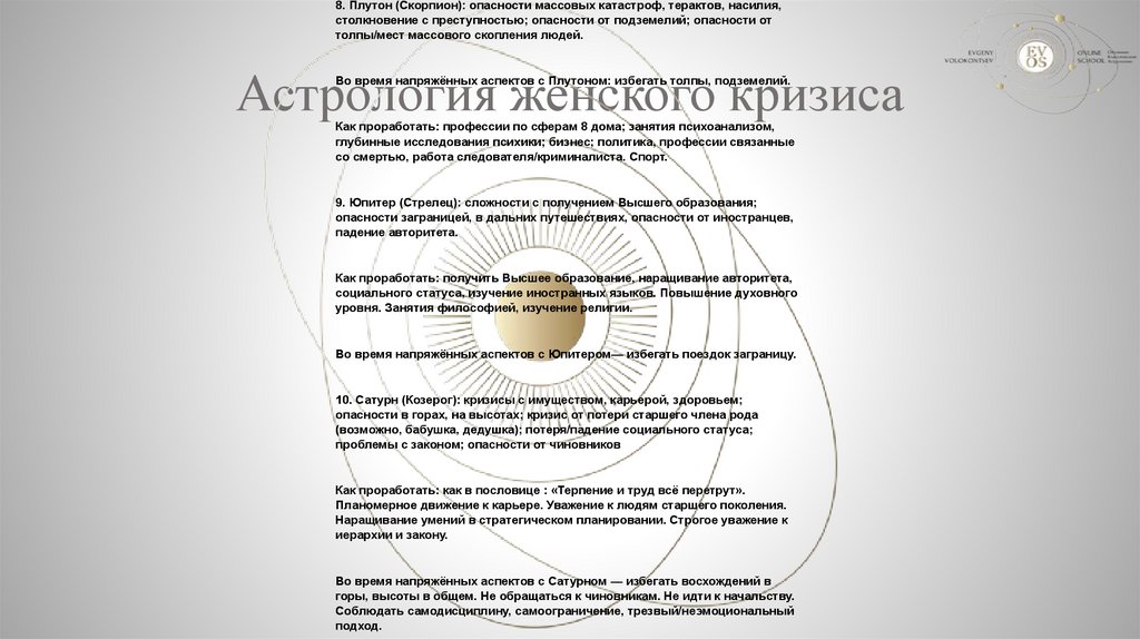 Астрология женского кризиса