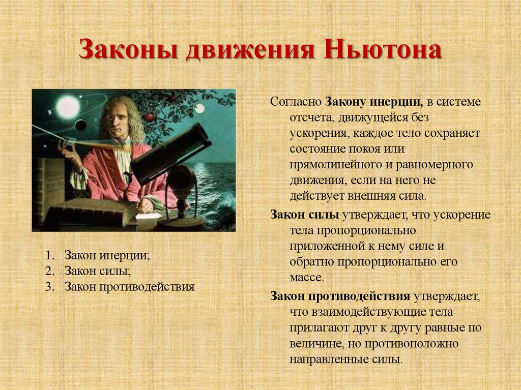 Законы движения Ньютона