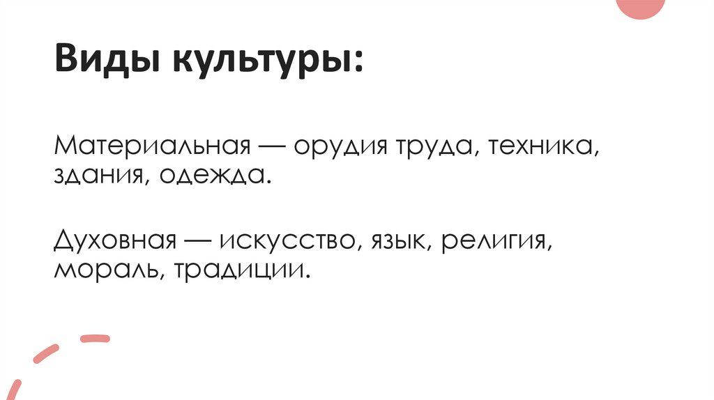 Виды культуры: