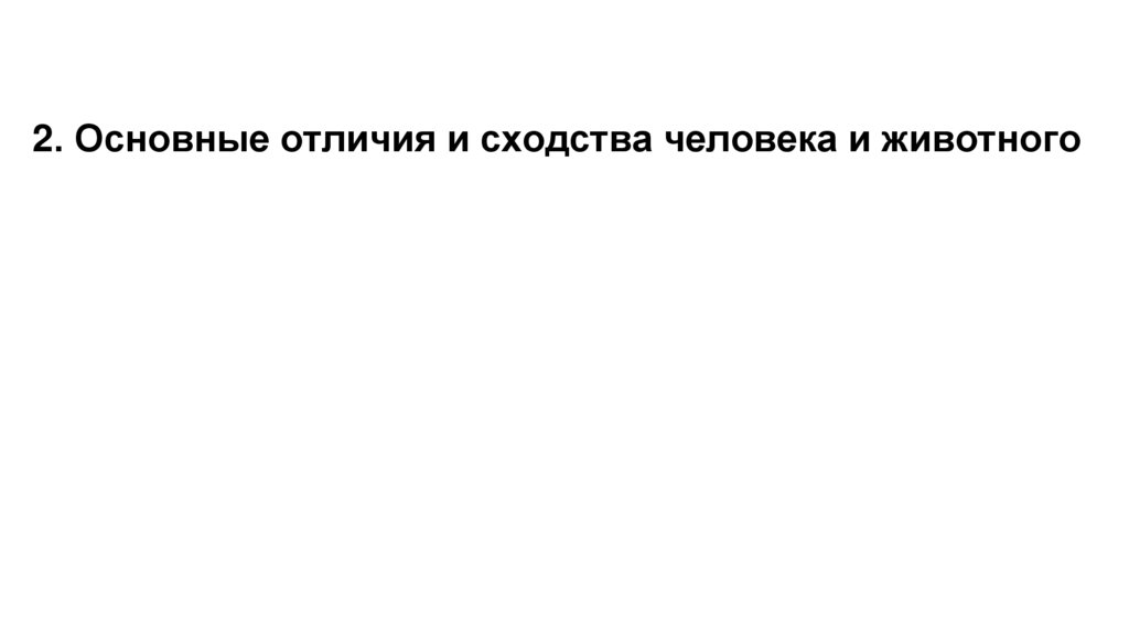 2. Основные отличия и сходства человека и животного