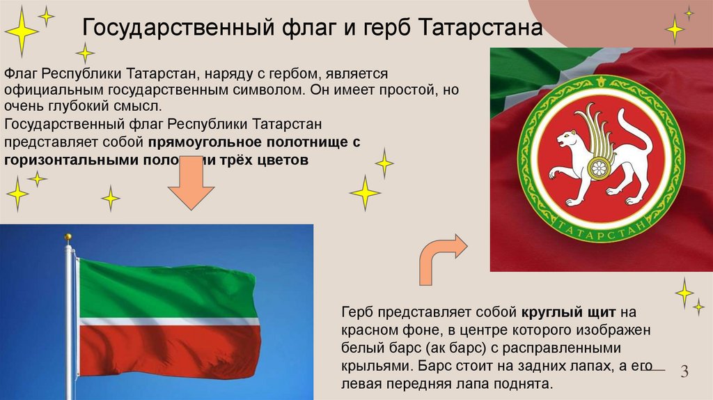 Государственный флаг и герб Татарстана 
