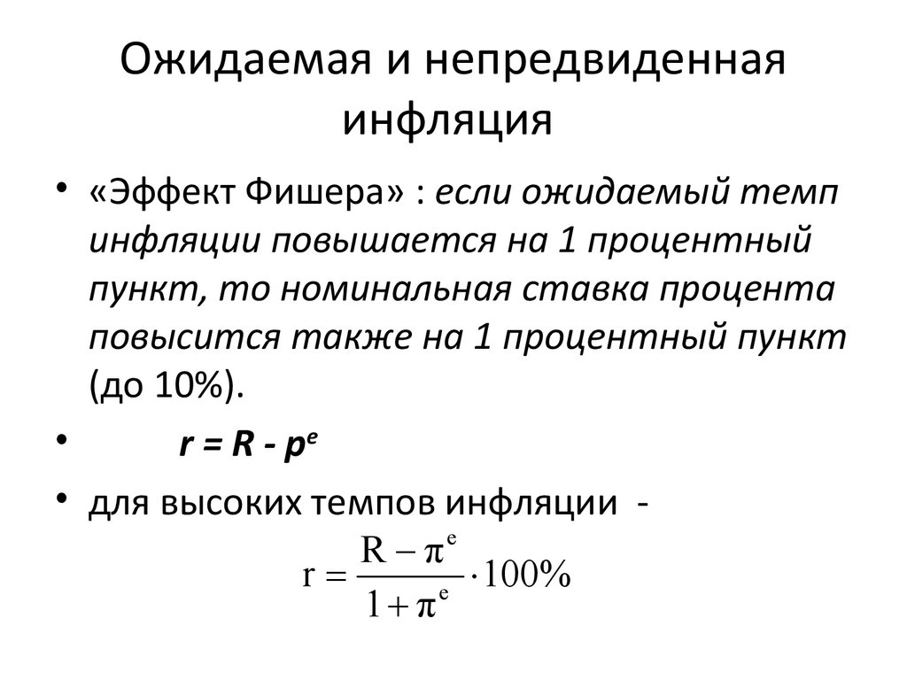 Ожидаемая и непредвиденная инфляция