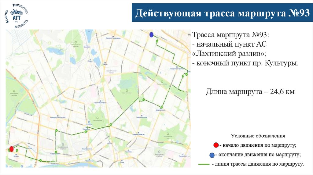 Действующая трасса маршрута №93