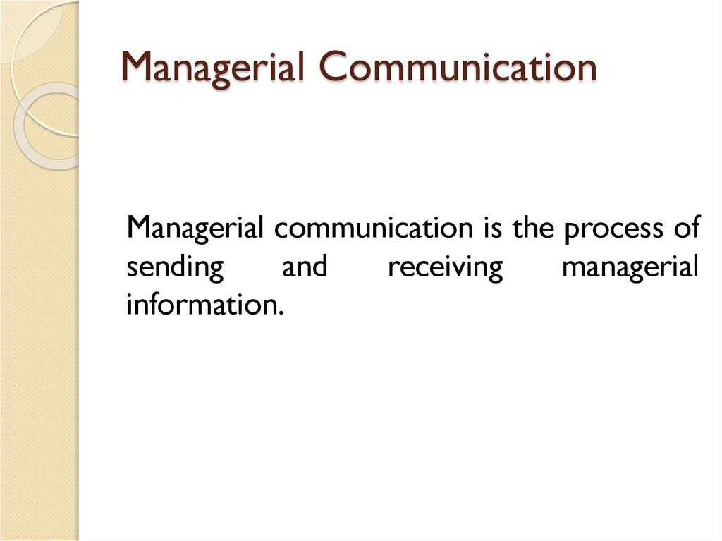 Managerial Communication