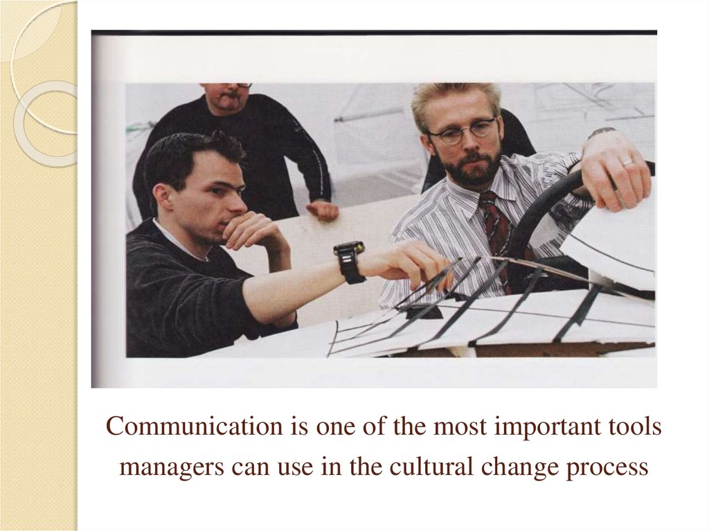 Communication is one of the most important tools managers can use in the cultural change process