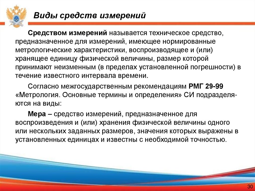 Виды средств измерений