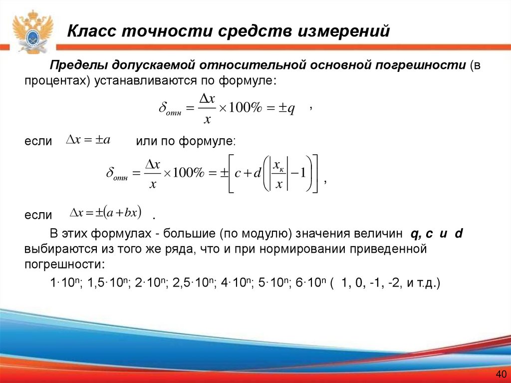 Класс точности средств измерений