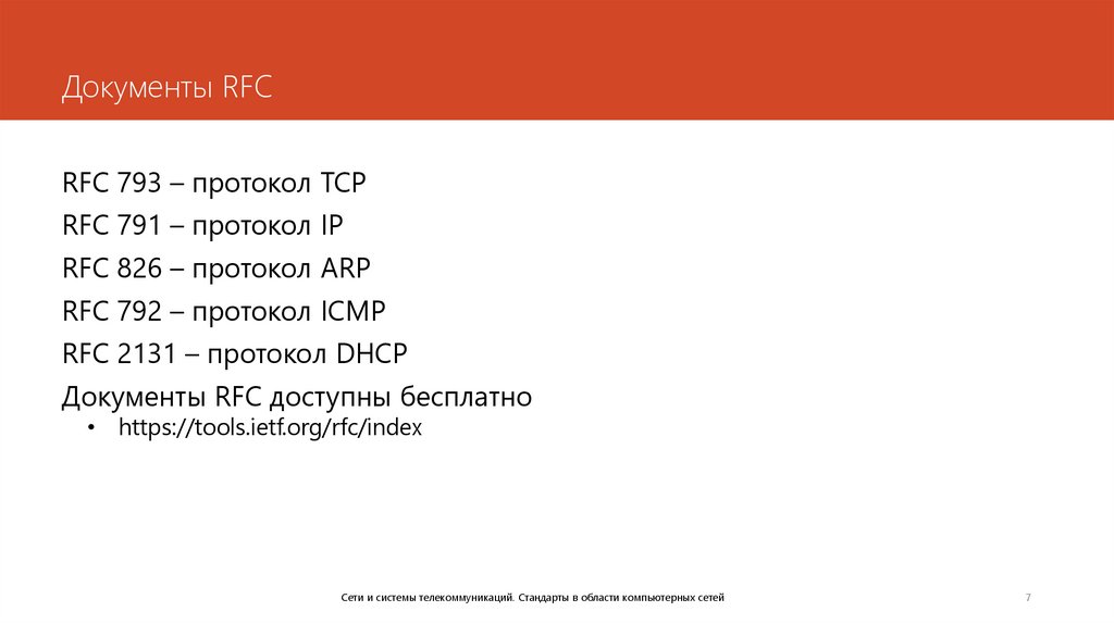 Документы RFC