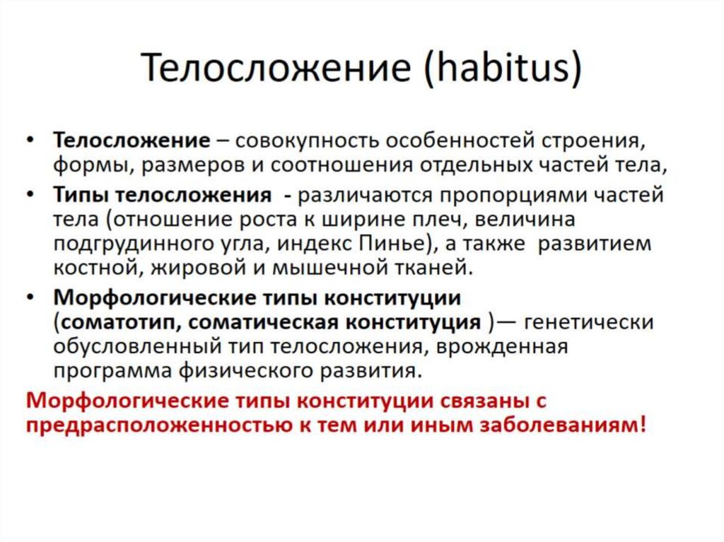 Телосложение (habitus)