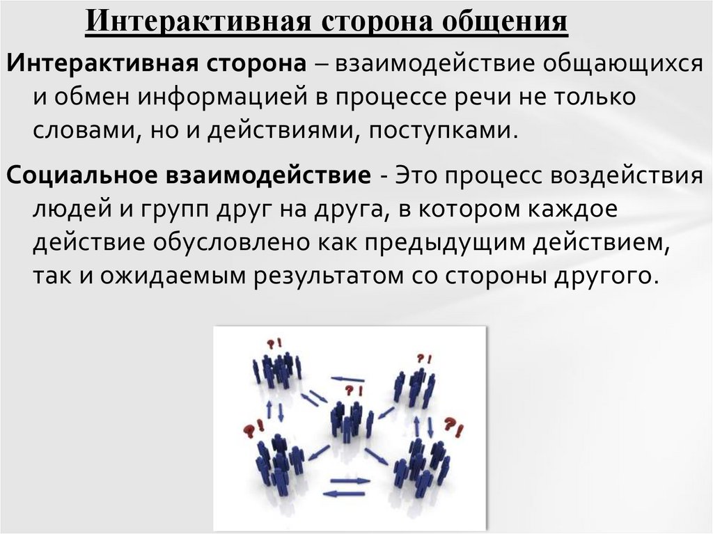 Интерактивная сторона общения