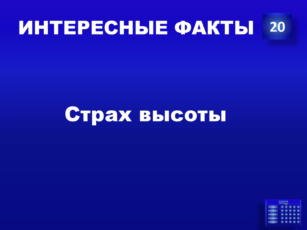 ИНТЕРЕСНЫЕ ФАКТЫ