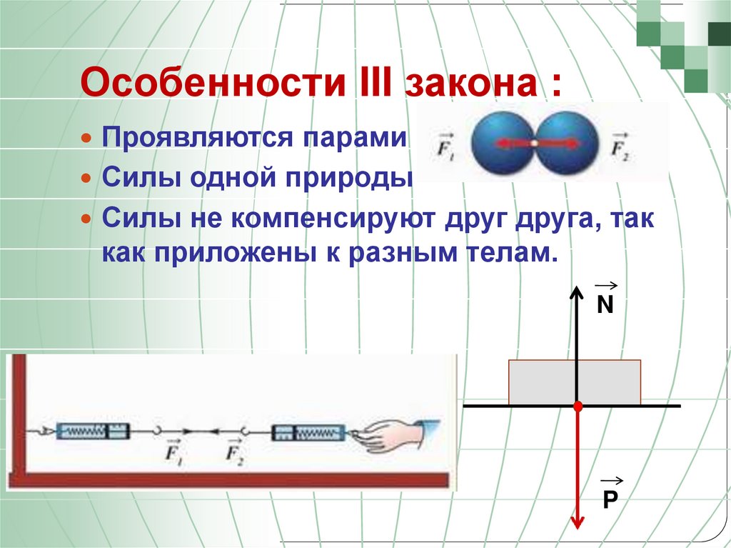 Особенности III закона :