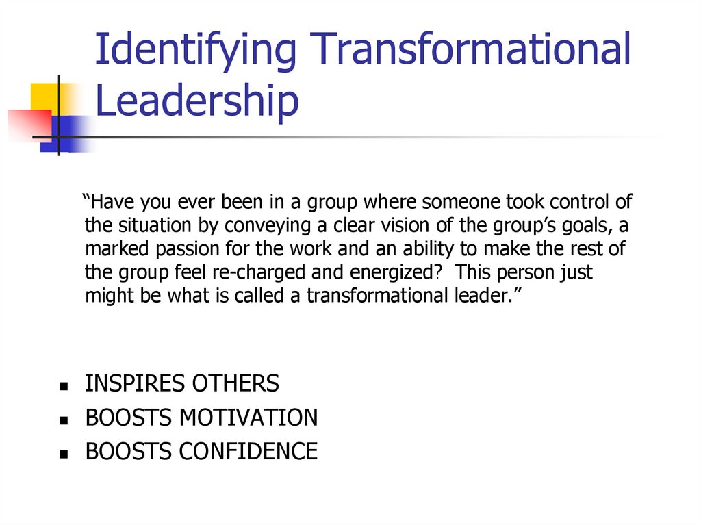 Identifying Transformational Leadership