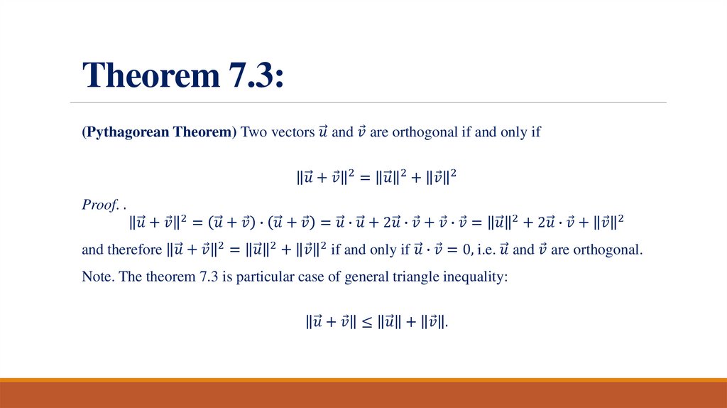 Theorem 7.3: