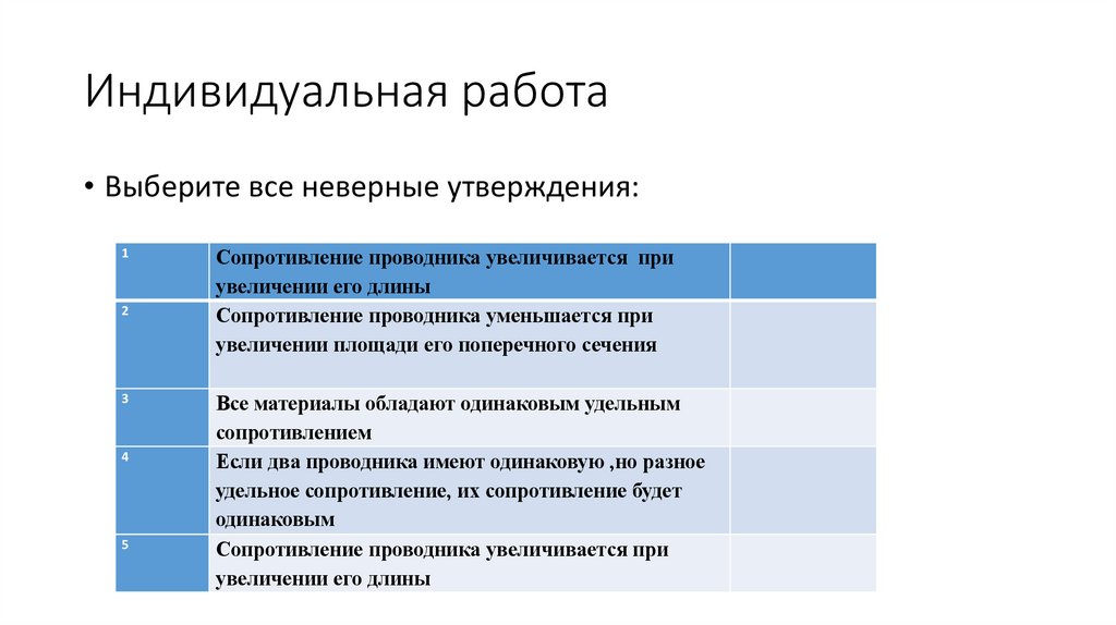 Индивидуальная работа
