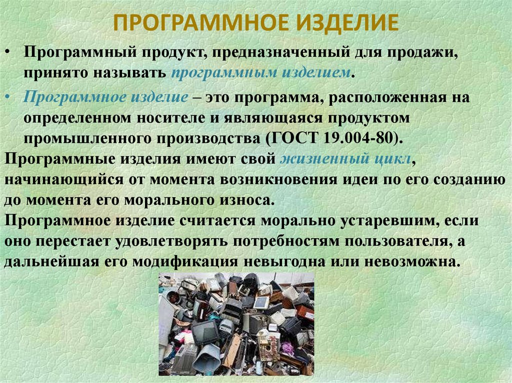 ПРОГРАММНОЕ ИЗДЕЛИЕ