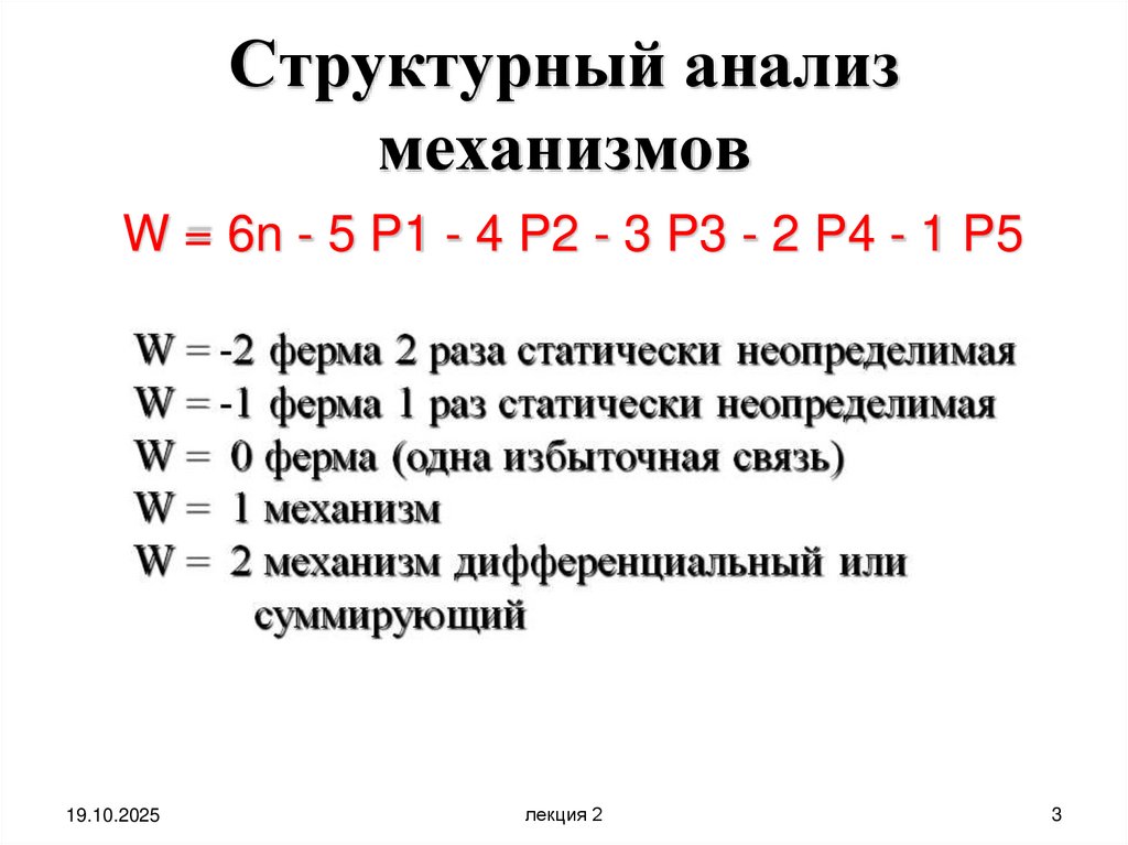 Структурный анализ механизмов