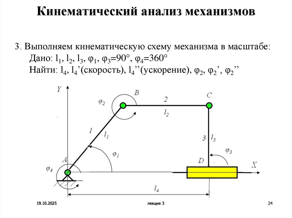 Кинематический анализ механизмов