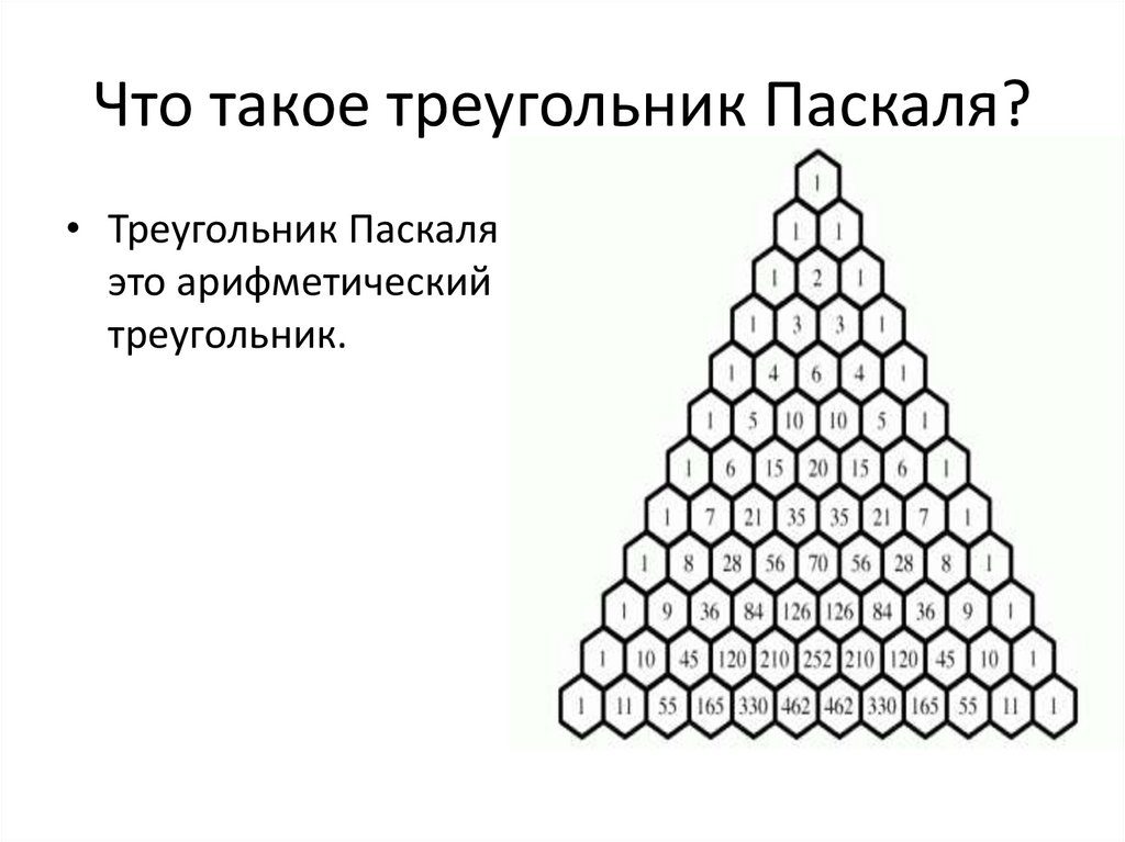 Что такое треугольник Паскаля?