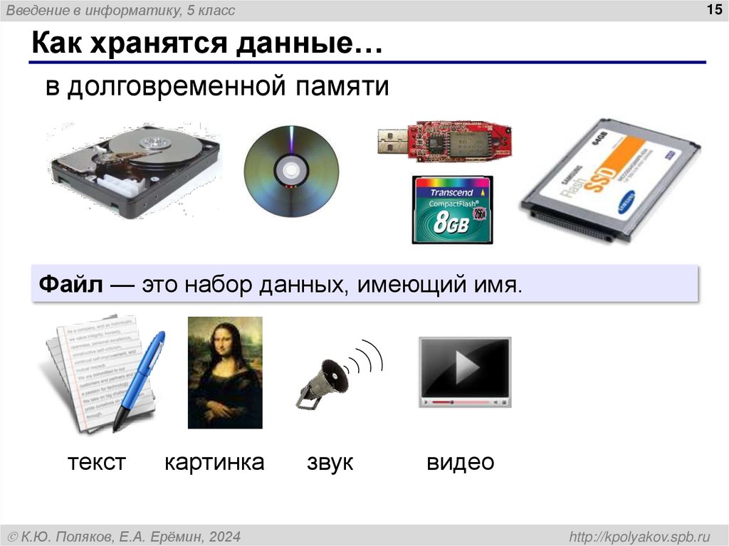 Как хранятся данные…