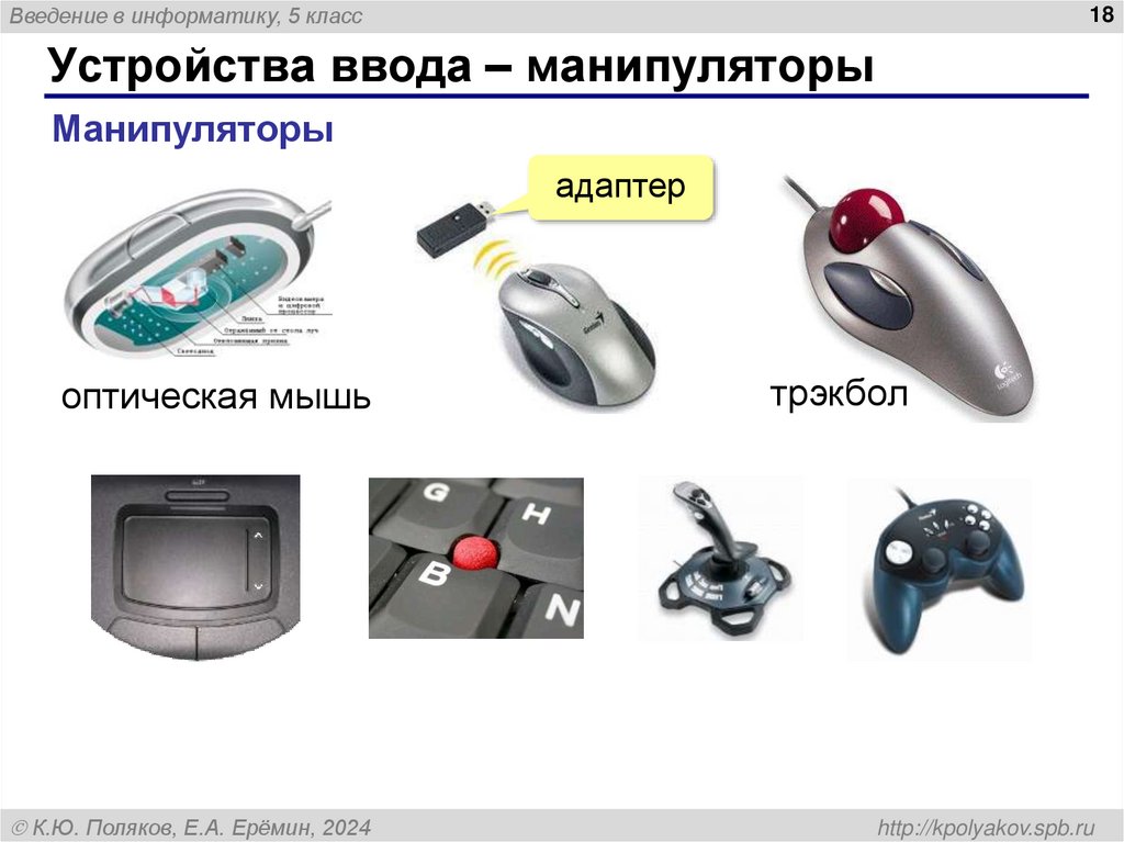 Устройства ввода – манипуляторы