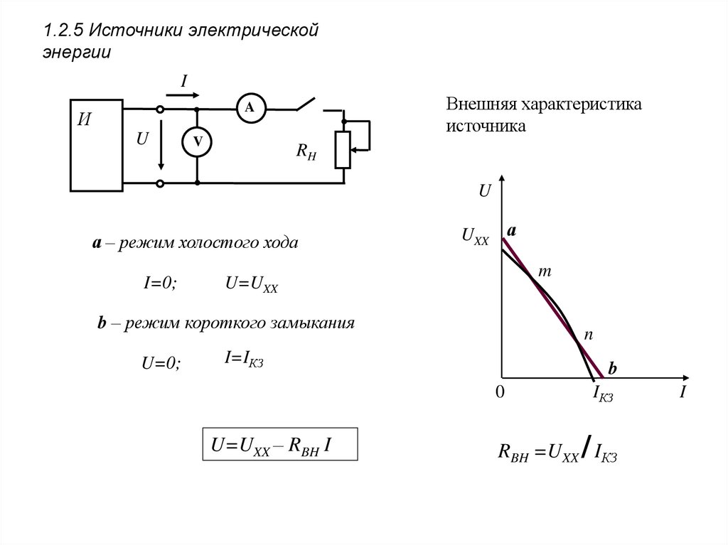 1.2.5 Источники электрической энергии