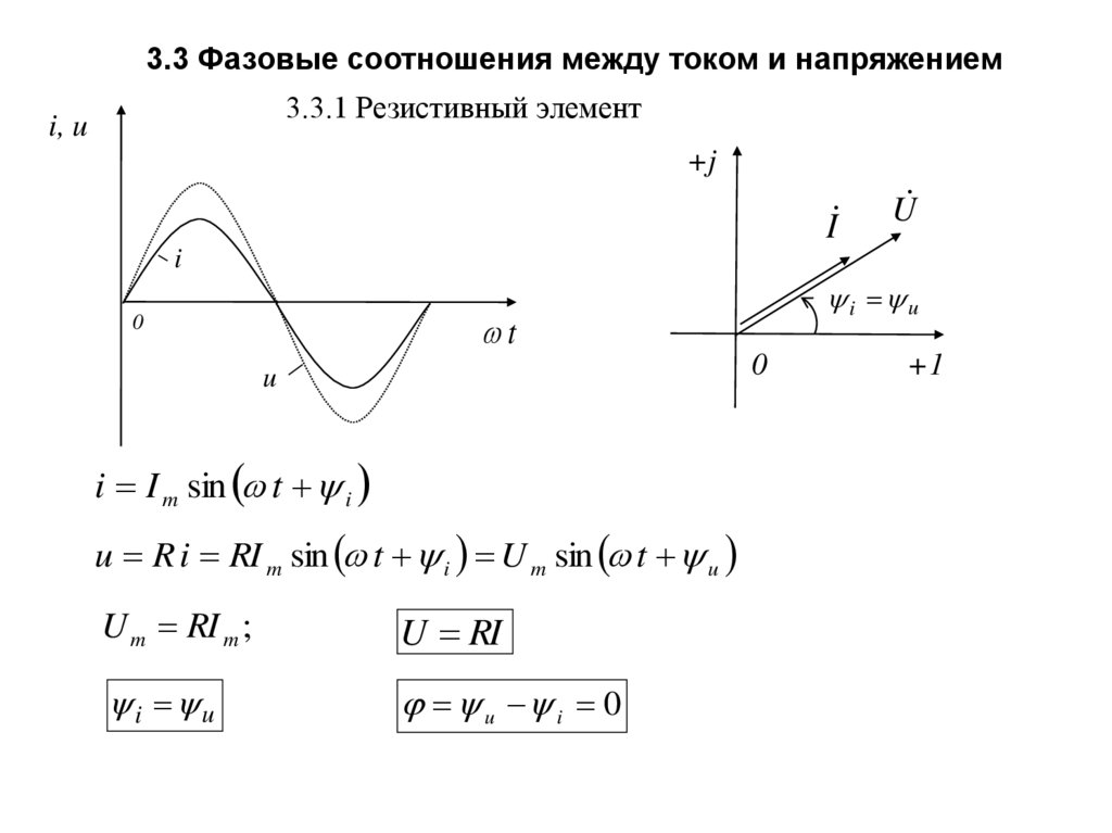3.3 Фазовые соотношения между током и напряжением