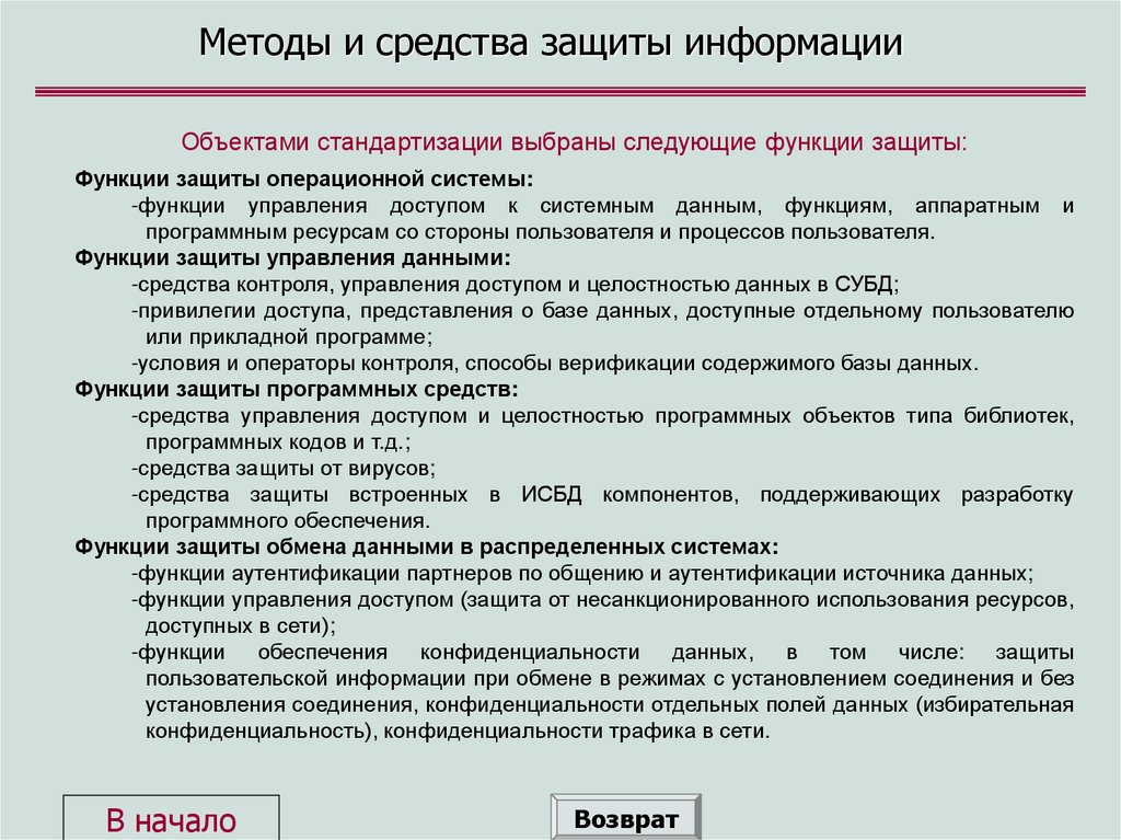 Методы и средства защиты информации