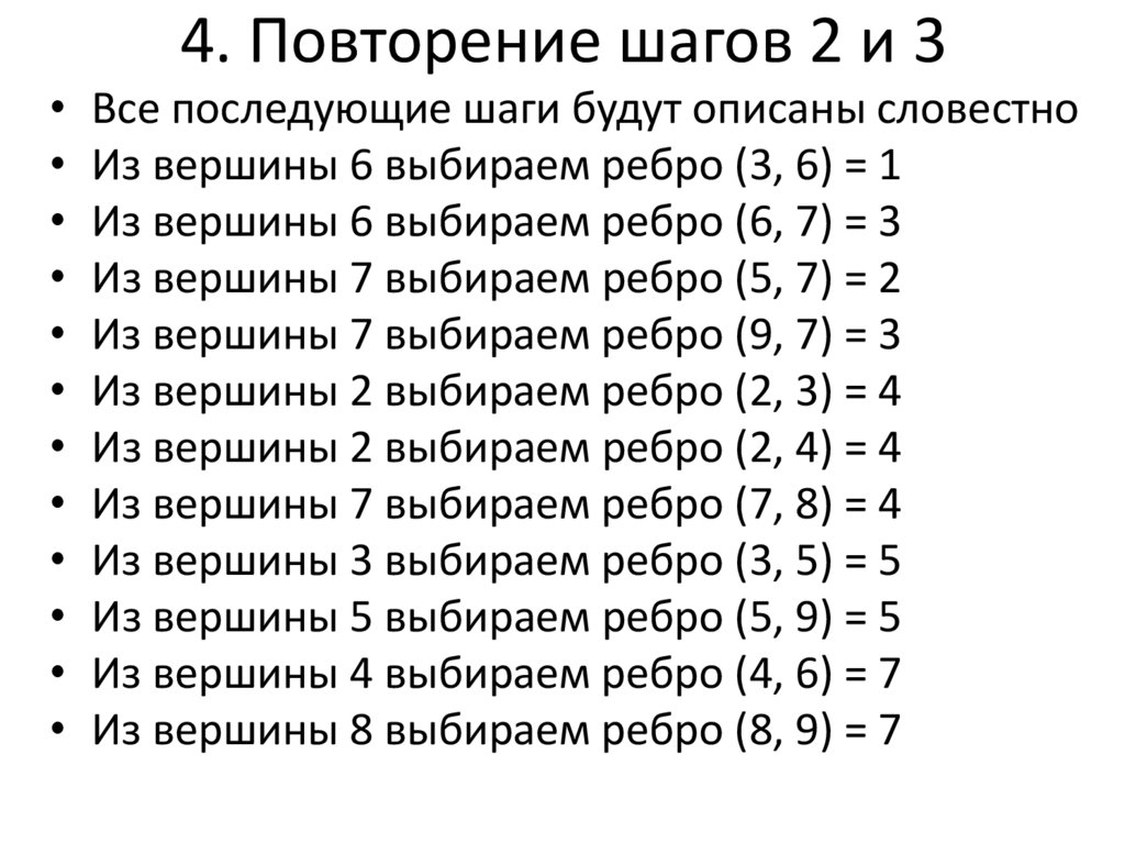 4. Повторение шагов 2 и 3