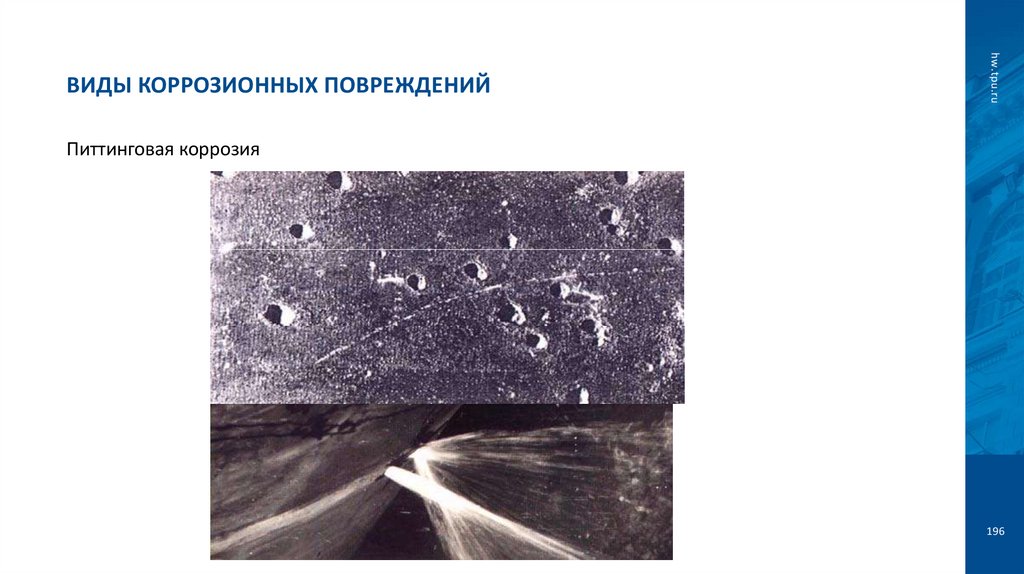 Виды коррозионных повреждений