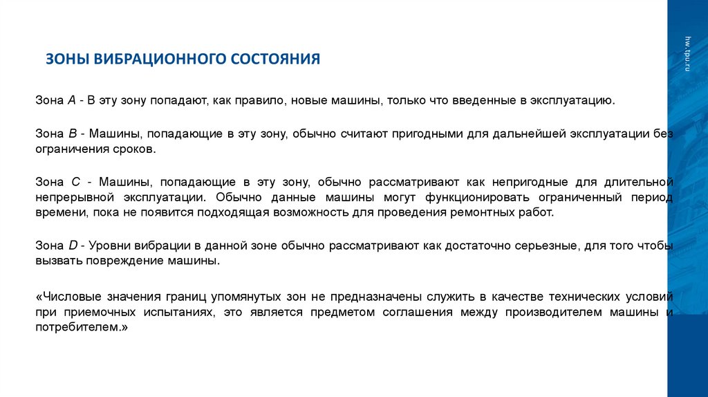 Зоны вибрационного состояния