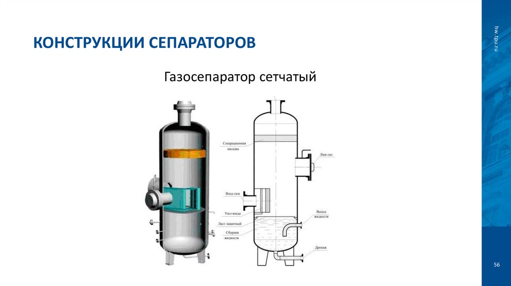 Конструкции сепараторов